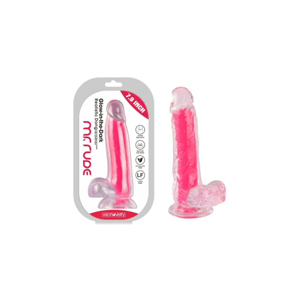Dildo Realistico VSCNOVELTY TPE Rosa 20 cm